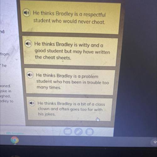 Based on the details, what is Principal Meyers's point of view toward Bradley?