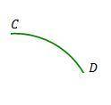 Which of the following figures shows a major arc?