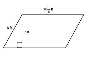 What is the area of this parallelogram?

the answers i have are
A=19 and a half ft2 
A=42 ft2 
A=6