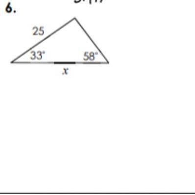 Use the Law of Sines to set up a proportion and solve for X
