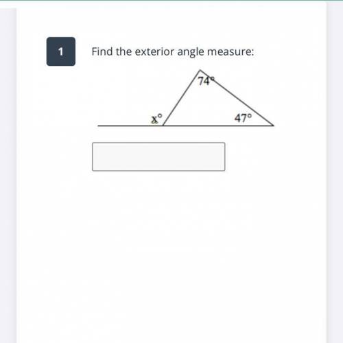 Find the exterior angle measure