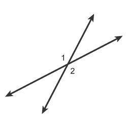 Classify Angle 1 & Angle 2 by choosing the correct term from the choices below.

Two lines int