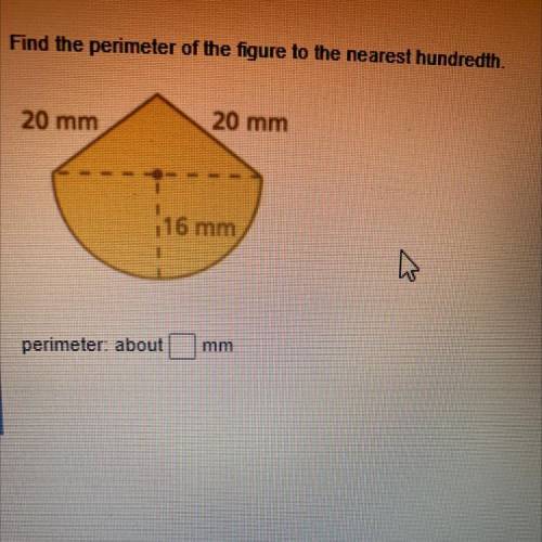 GIVING BRAINILEST! Find the perimeter of the figure to the nearest hundredth!