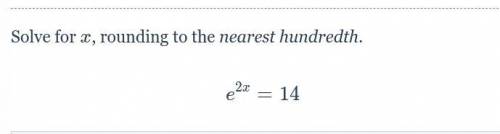 Solve for x, rounding to the nearest hundredth.