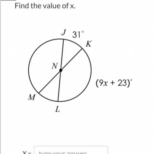 Find the value of x
X= 
Step by step