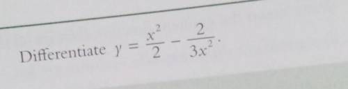 Differentiation Find the formula to find the gradient