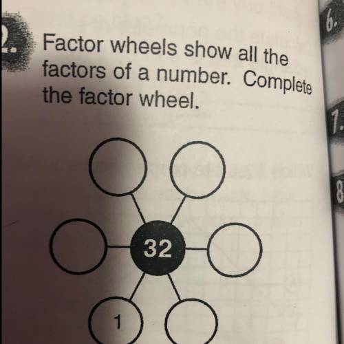 Factor wheels show all the

factors of a number. Complete
the factor wheel.
You can just list them