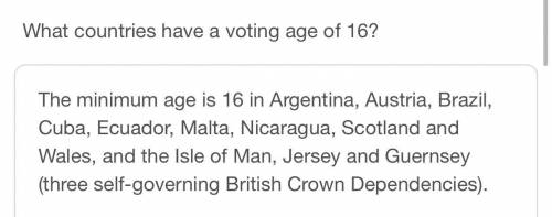 What is the legal voting age of each country (government of Mexico, brazil, and cuba)