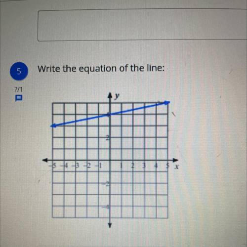 Write the equation of the line: