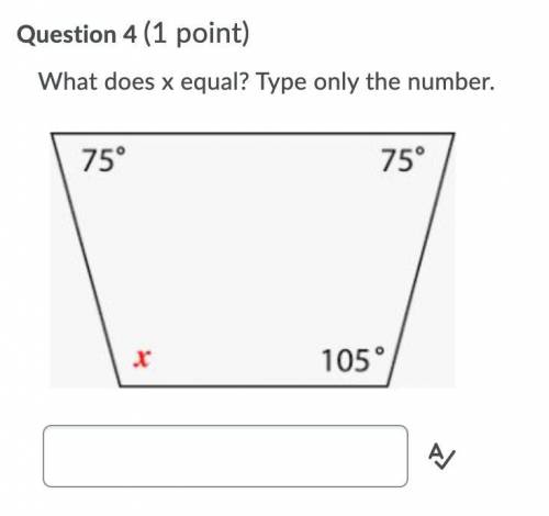 What does x equal? Type only the number.