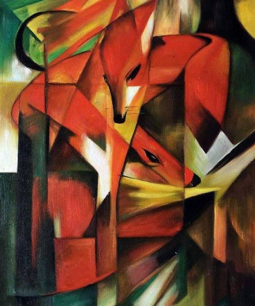 Why is this work historically important? 
(Foxes by Franz Marc)