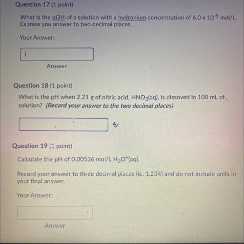 ￼ Please I need help answering these three questions ASAP￼￼