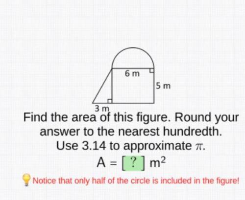 Find the area of this figure. round your answer to the nearest hundredth. use 3.14 to approximate p