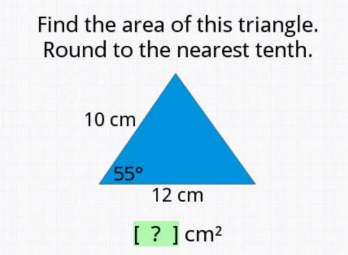 Help please!
Area of a triangle using trigonometry!