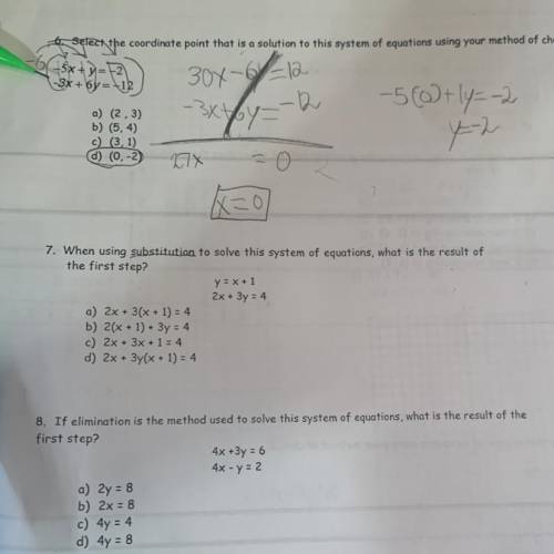 Does anyone know the answer for 7 and 8?