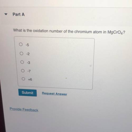 What is the oxidation number of the chromium atom in MgCro4?