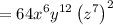 =64x^6y^{12}\left(z^7\right)^2