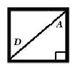 If the measure of Angle A in the triangle is 45 degrees, what is the measure of Angle D?

A. 40 de