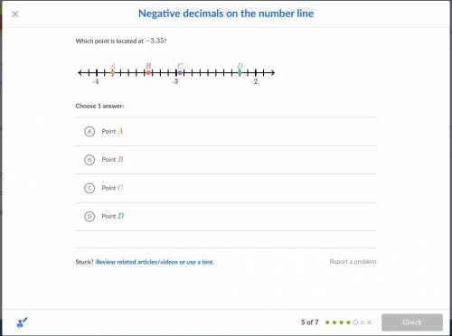 Negative decimals on the number line 5