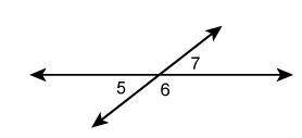 1. The diagram shown is two intersecting lines. The measure of 5 is 37°.

(a) What is the measure