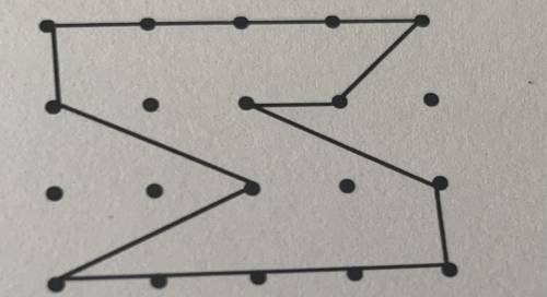 Help!!!

Picks Rule: To find the area if any shape made by connecting dots on a grid,
Area = 12 (#