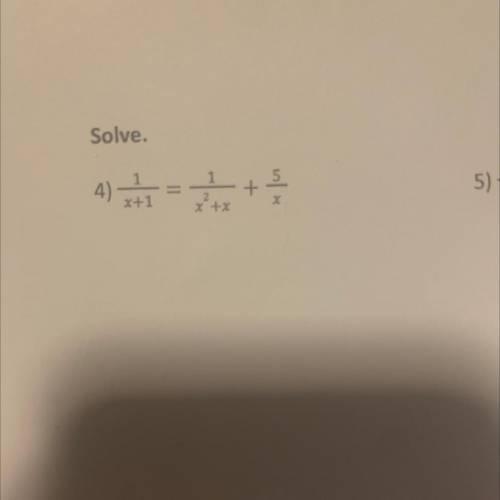 Solve for number 4 please :)