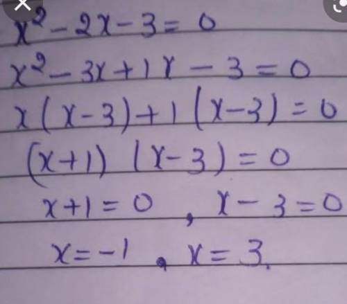 B) x2 - 2x - 3 I need help with factorising :/