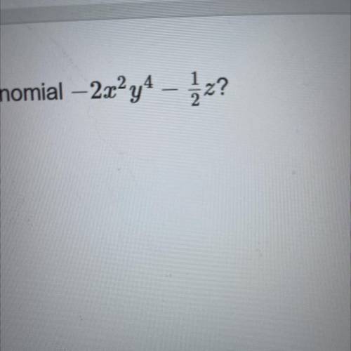 What is the degree of the polynomial?
1
2
4
6